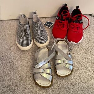 3 pairs of size 11 girl shoes